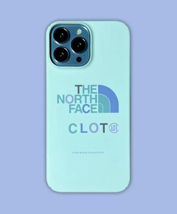 The North Face, Cool  Gradient Color iPhone Case, Models: iPhone 14 Pro Max, Color: White-Beige Color