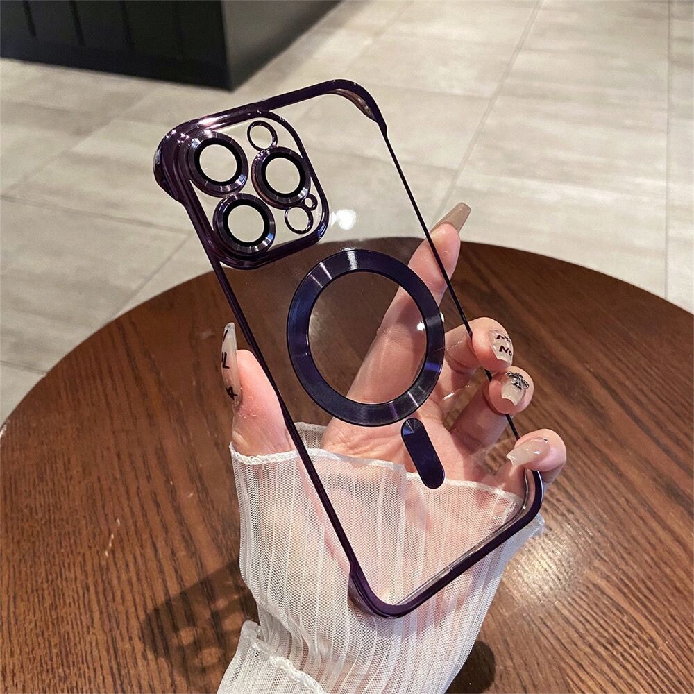 Borderless  Transparent Ultra-thin Self-contained Lens Film  iPhone Case