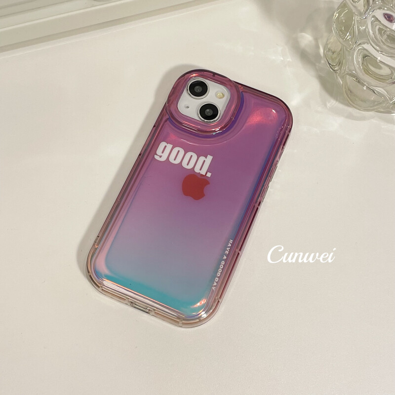 Laser Gradient All-inclusive Anti-Fall iPhone Case, Models: Iphone 11, Color: Gradient purple good
