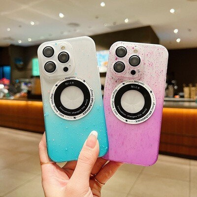 Splash Ink Gradient Magnetic Suction iPhone Case