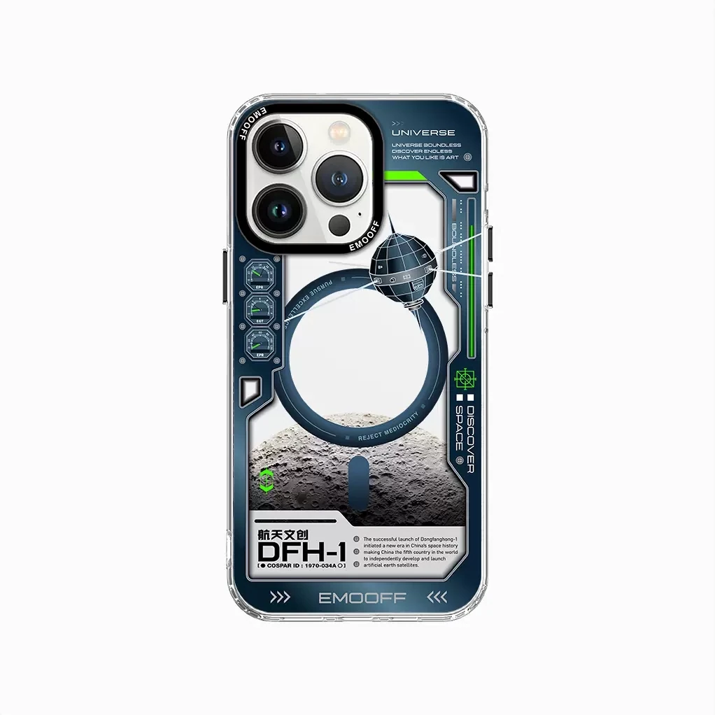 Spaceflight Upgrade, anti-fall ceiling iPhone Case, Color: Dark-Blue, Model: iPhone 14 Pro