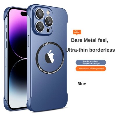 Borderless Ultrathin Lens Protection Metallic Paint PC iPhone Case