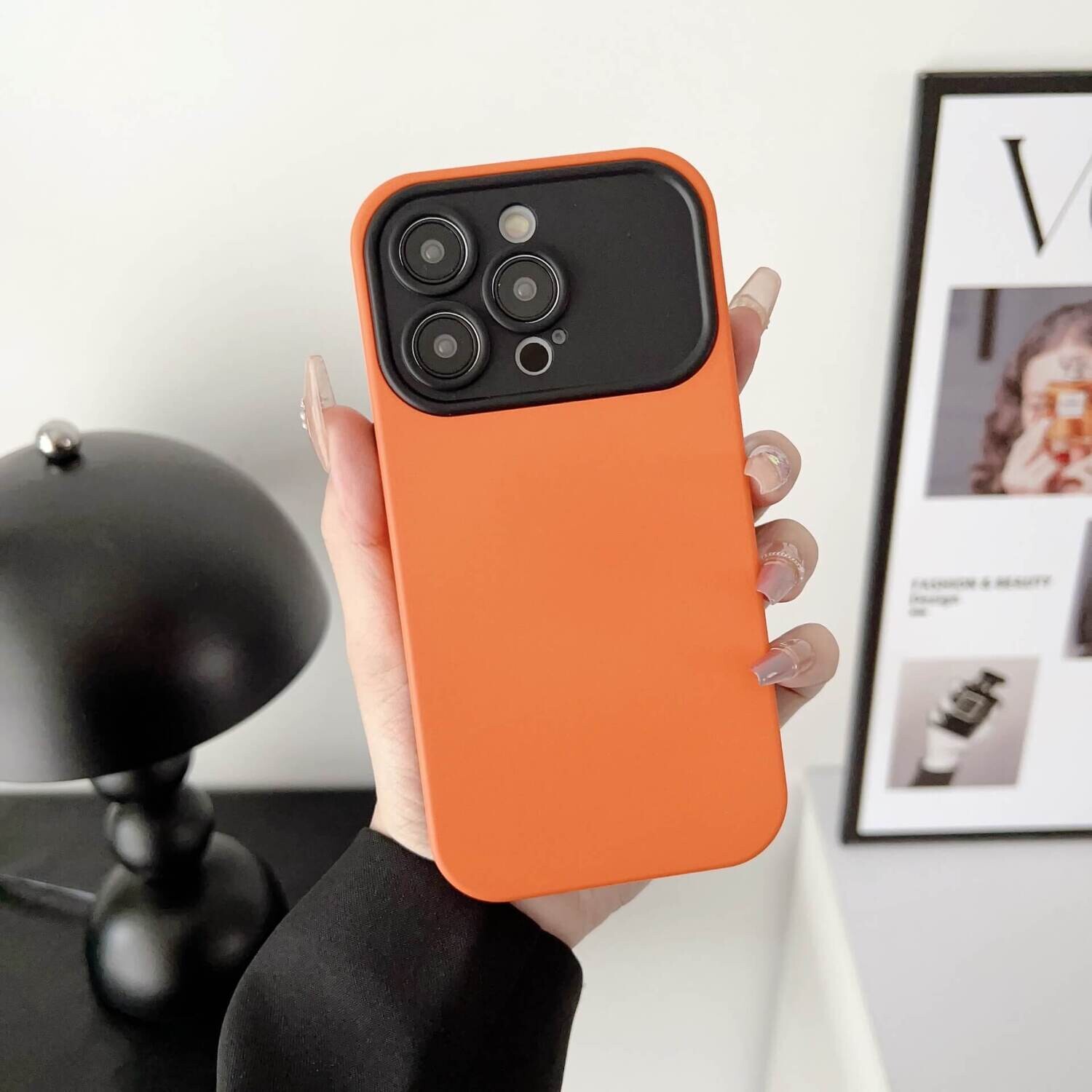 Large Window, Skin Feel 2-in-1 Anti-fall Protective iPhone Case [Logo Optional]
