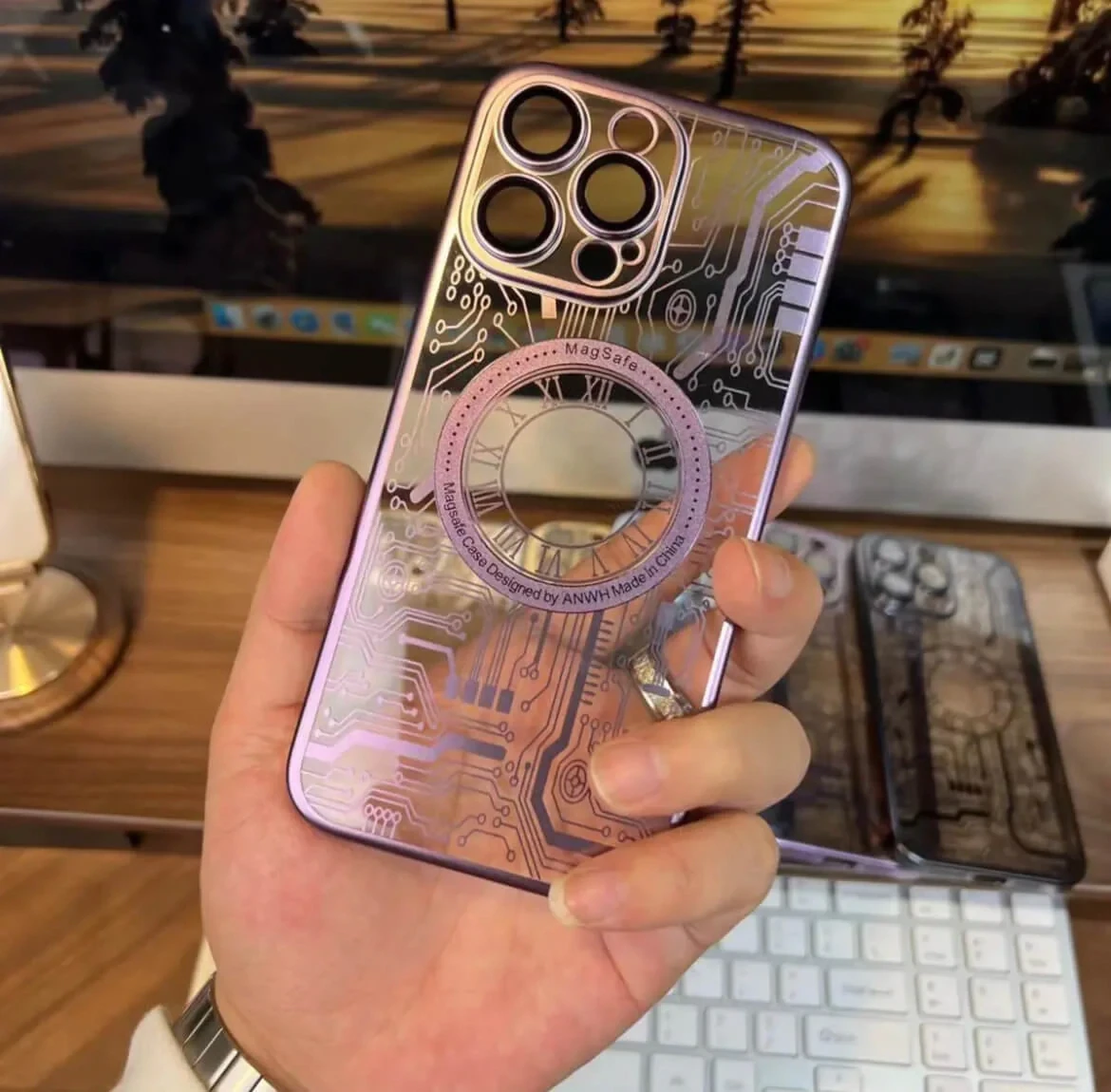 Mecha-2 MagSafe  iPhone Case, Model: iPhone 14 Pro Max, Color: Purple