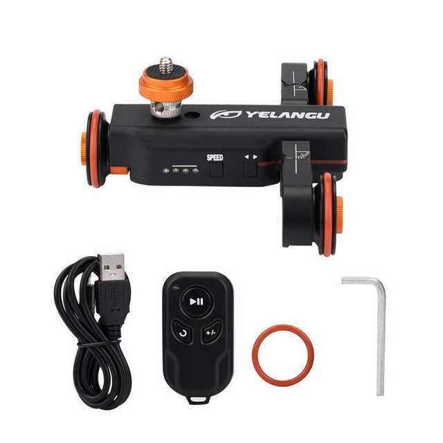 Camera Video Autodolly Electric Motor Track Slider for Canon Nikon Sony DSLR for iphone12 for Xiaomi Yelangu L4X, Color: ONLY L4X