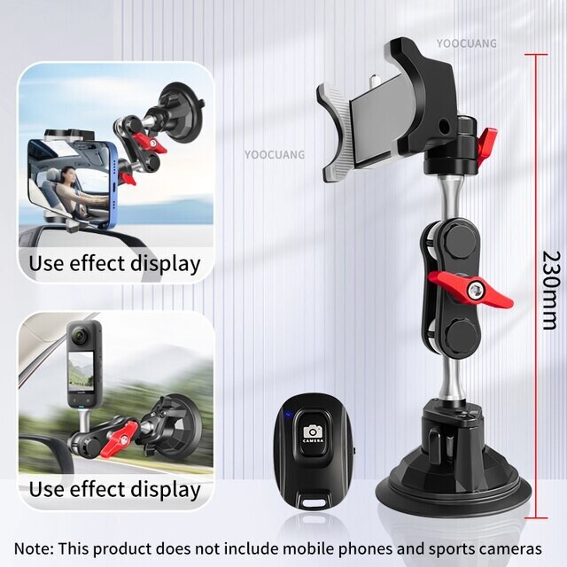 Suction Cup Universal Car Mobile Phone and Go Pro Holder Fixed Shooting Metal Bracket, Color: F