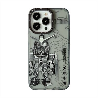 European And American Animation Skin Moisture Protective iPhone Case, Color: Full body gundam, Model: iPhone 14 Plus