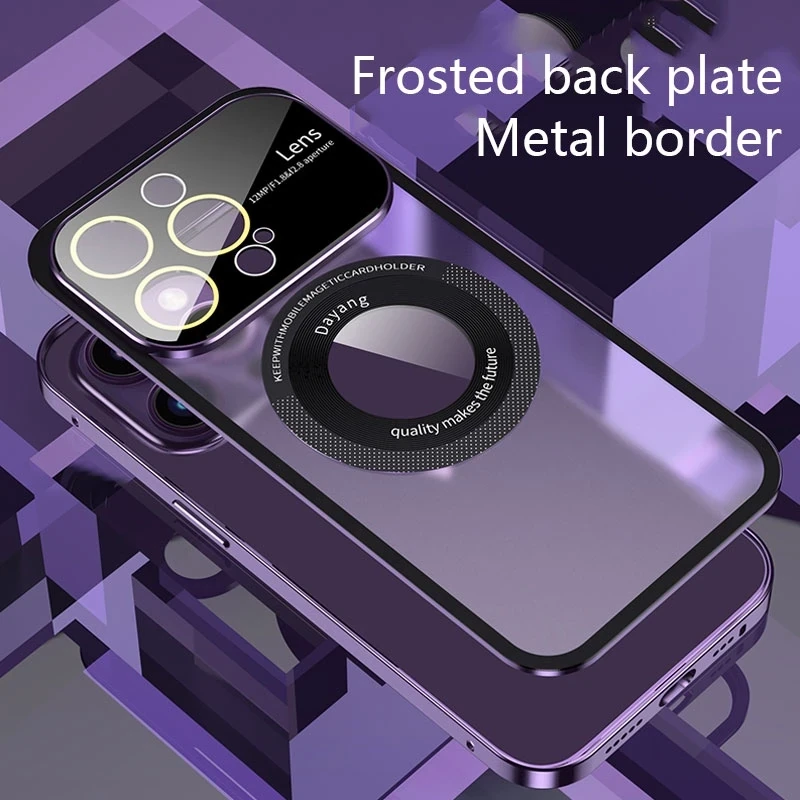 Missing Label Magnetic Suction Big Window Snap Button King  iPhone Case.