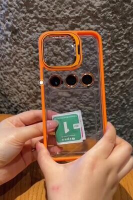 Hidden Bracket With Lens Film All-inclusive Drop-proof Protective iPhone Cover