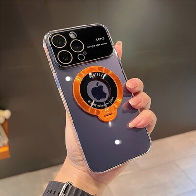 Transparent Magnifying Glass Window Magnetic Suction Bracket Protective Cover