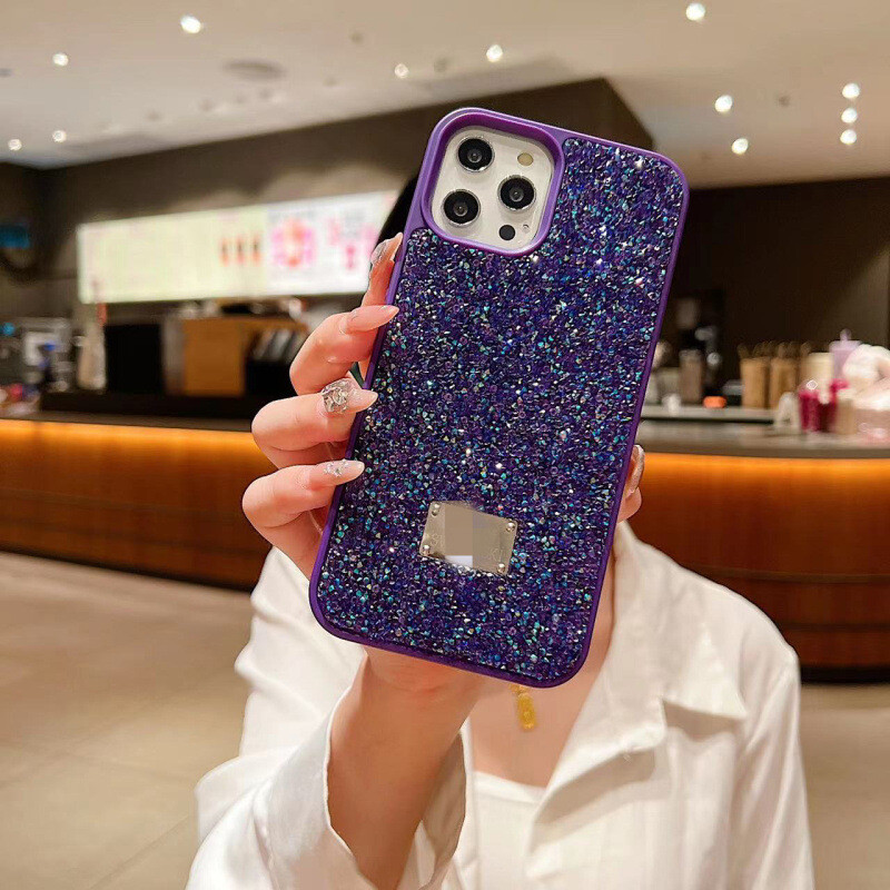 Rhinestone Star Diamond iPhone Case, Color: Purple, Model: Iphone14pro max