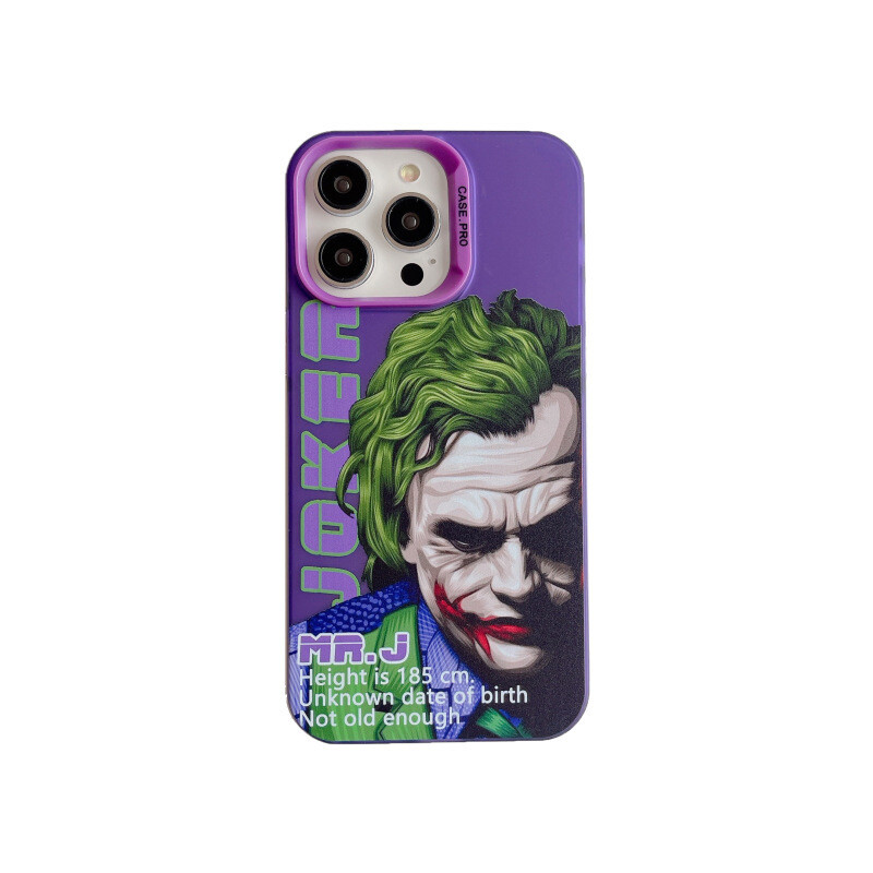 Cartoon Electroplating Soft Shell iPhone Case, Color: Joker, Model: iPhone 14 Pro Max