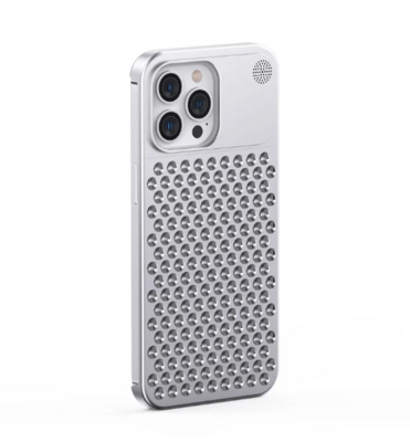 Aromatherapy Metal Frameless Heat Dissipation Breathable Protective iPhone Case