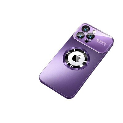 Missing Mark Magnetic Frosted Glass Large Window Anti-fall Sheath iPhone Case