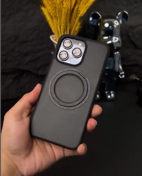 360° Rotating Magnetic Ring Holder with Lens Protection iPhone Case