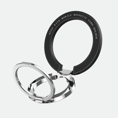Mobile Phone Holder Magsafe Desktop Double Metal Ring