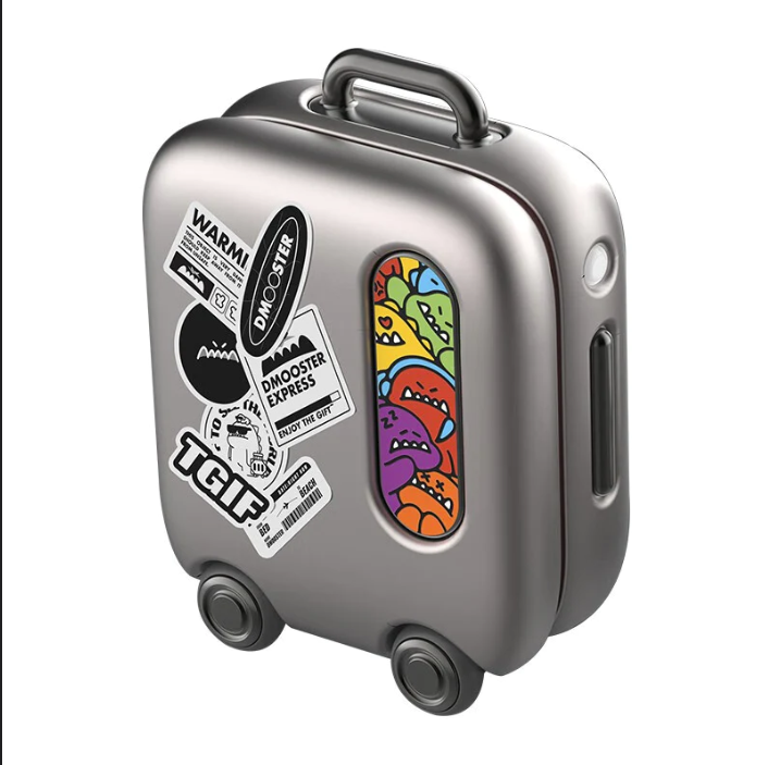 Suitcase TWS Earbuds, Color: Silver