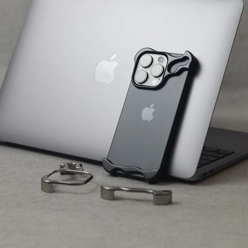 Special-shaped Zinc Alloy High-end Bare Metal Feel Anti-fall Protective iPhone Case