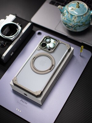 Mecha Assembled Magnetic Fulcrum Bracket iPhone Case