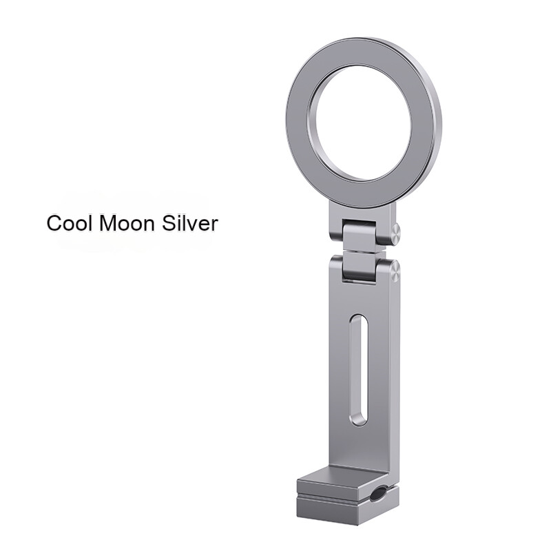 Travel Mobile Phone Magnetic Holder MagSafe 360 Degree Rotation And Folding., Color classification: Silver