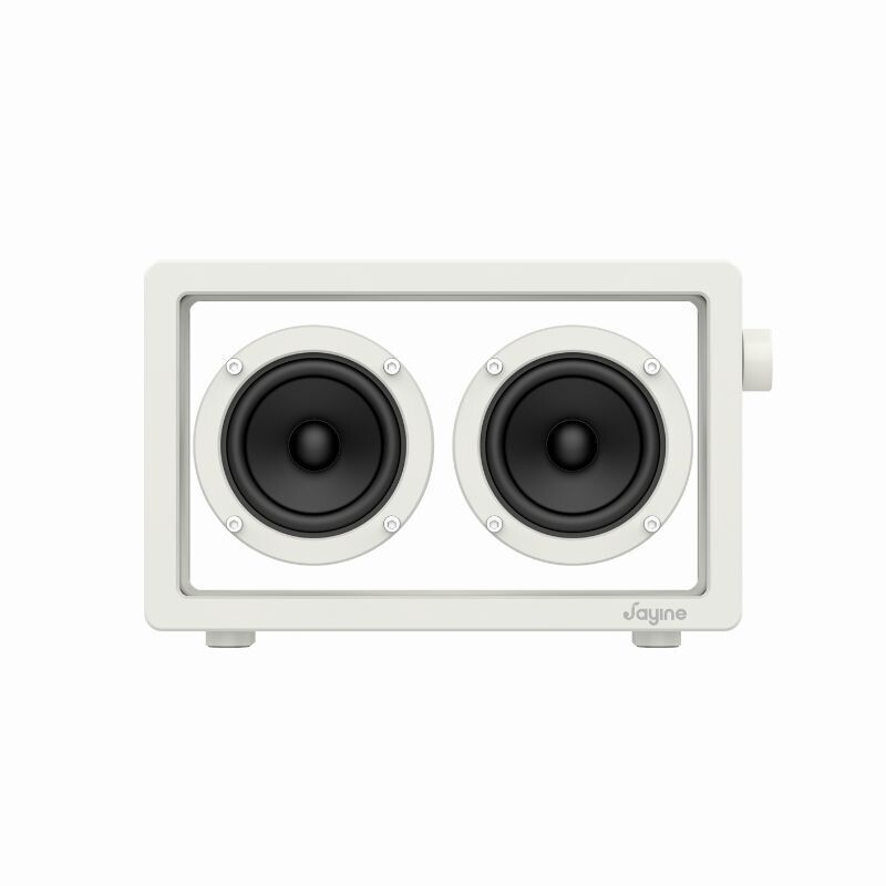 New Bluetooth Speaker, High-power Bass Transparent., Color: White