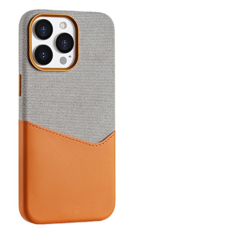 New Leather Magnetic Suction Dual Color Combination All-inclusive Protective iPhone Case
