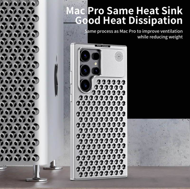 Aluminum alloy Heat Dissipation Phone Case For Samsung Galaxy Breathable Perfume Phone Cover