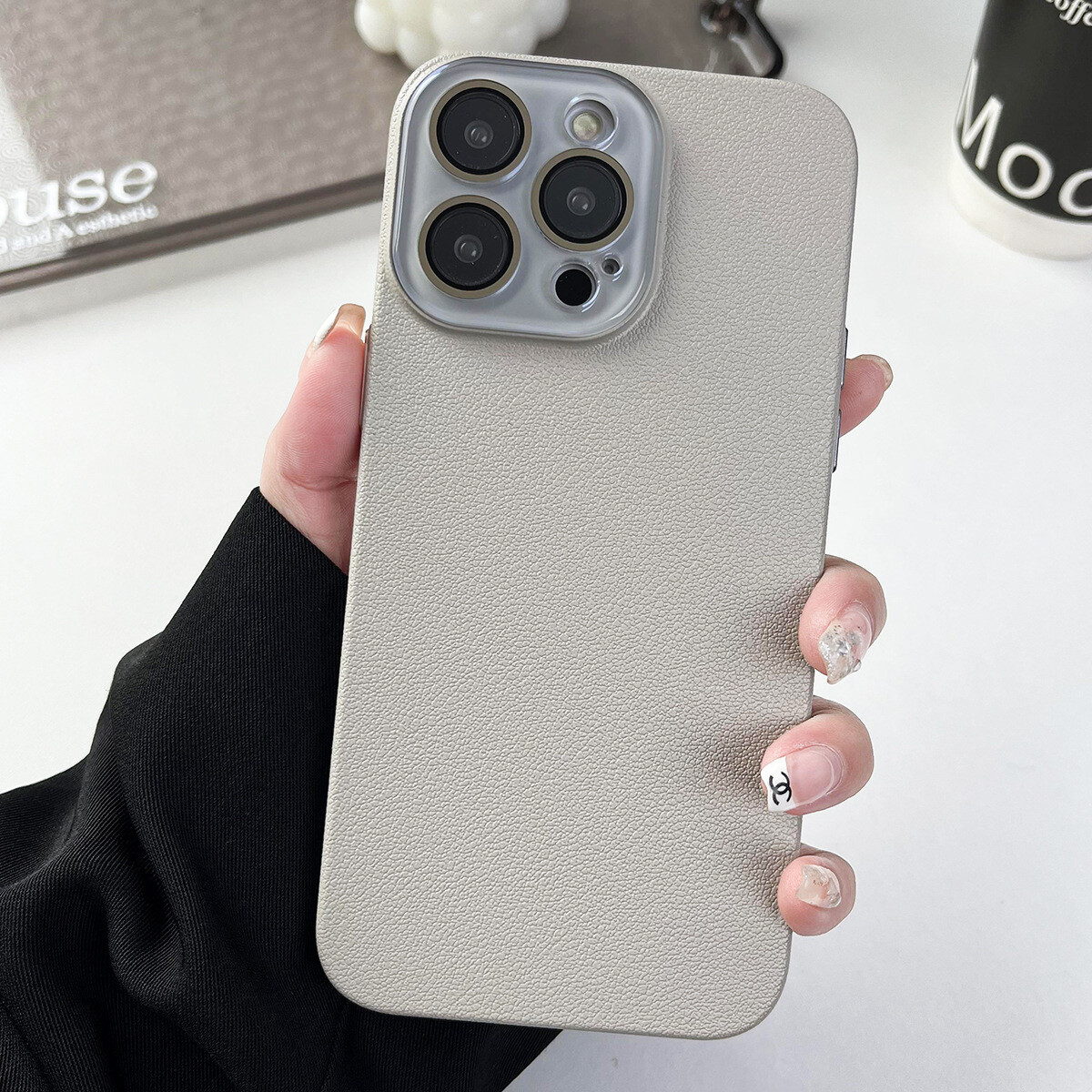 Lychee Pattern All-inclusive iPhone Case, Color: Titaniumgray, Model: Iphone15pro max