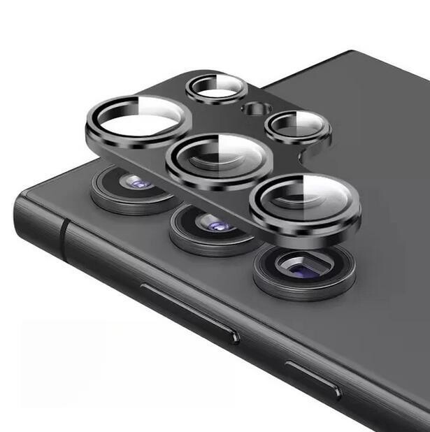 High-quality Armor Lens Tempered Glass Film Integrated Matte Pattern Camera Film S24 Plus Camera Lens Cover, Color: Black, Model: Samsung galaxys24