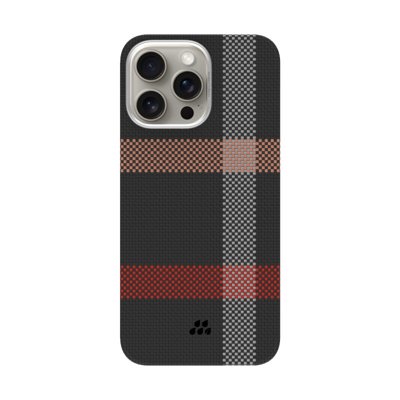 Evutec Third Generation British Kevlar Ultra-thin External Magnetic Half-pack iPhone Case, Model: iPhone 15 Pro, Color: English|third generation