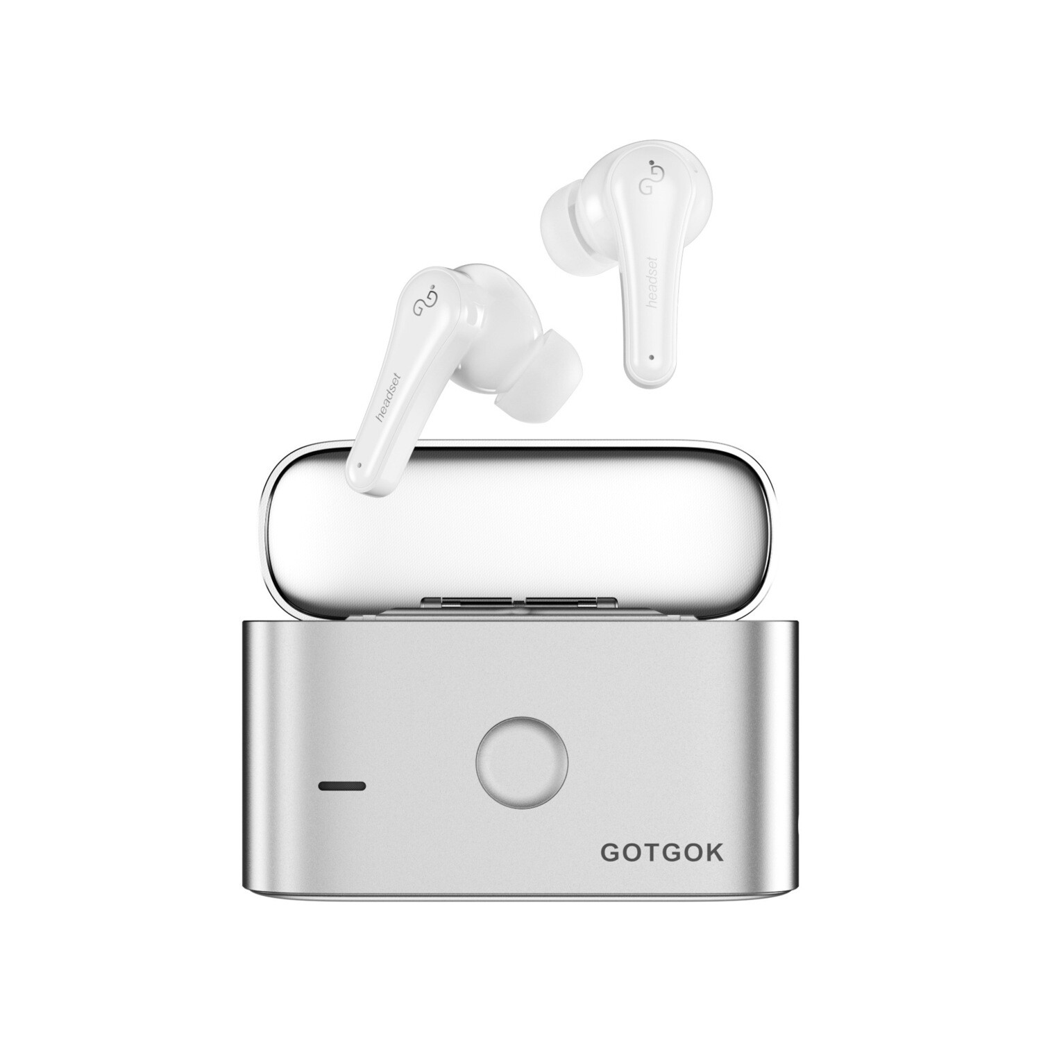 Automatic Flip-up Mechanical Cabin Bluetooth Headset With High Sound Quality And Super Battery Life, Color: White