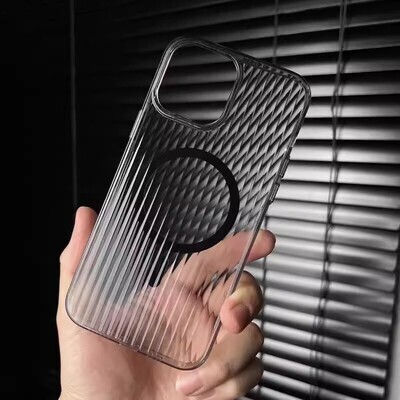 Corrugated Pattern High Permeability Grating PC Magnetic iPhone Case