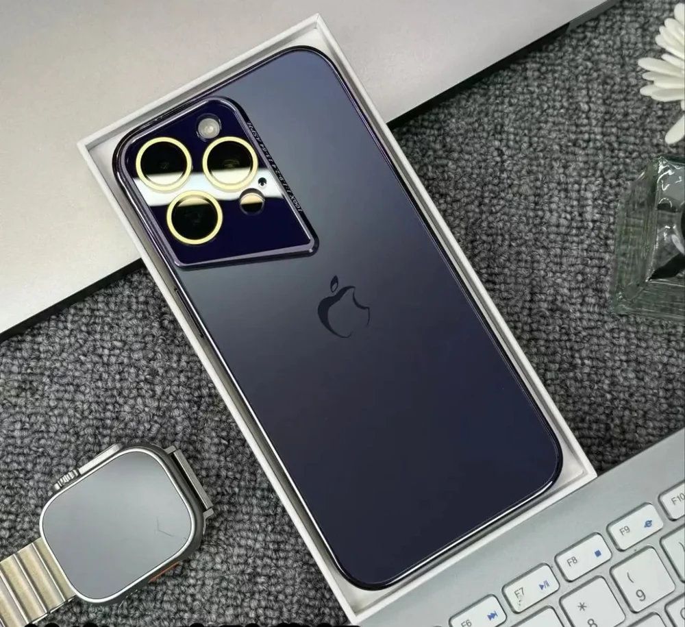 Irregular Lens Nano AG Frosted iPhone Case, Color: Dark Purple, Models: Iphone15 pro max