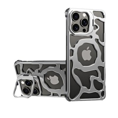 Aluminum Heat Dissipation Hidden Metal Bracket, Magnetic Ultra-thin iPhone case