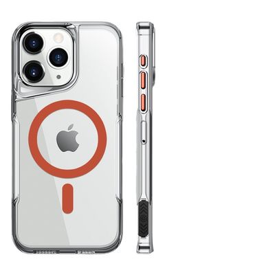 Armor Small Waist High Transparent Acrylic Magnetic iPhone Case