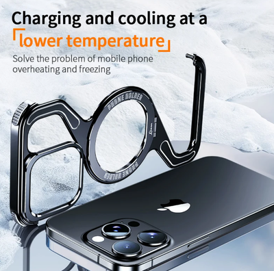 Z Type Aluminum Alloy Magnetic Phone Case For iPhone