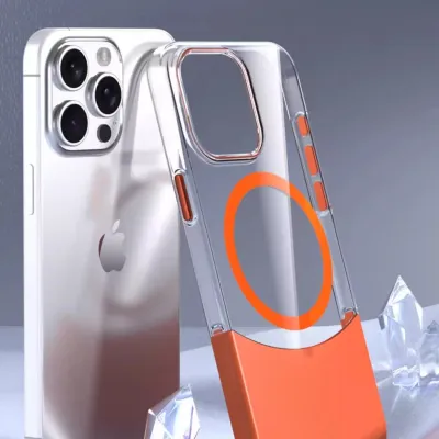 Splicing Color Transparent Magsafe iPhone Case