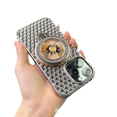 Heat Dissipation Honeycomb Hole Magnetic Gyro Bracket  iPhone Case