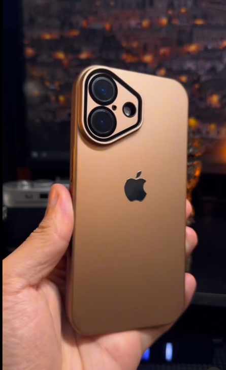 Ultra-thin Silicone Matte  Anti-drop, Lens Protection All-inclusive iPhone Case, Models: iPhone 16 Pro Max, Color: Titanium Gold