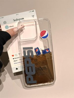 Personalized Creative Quicksand Cola Space iPhone case