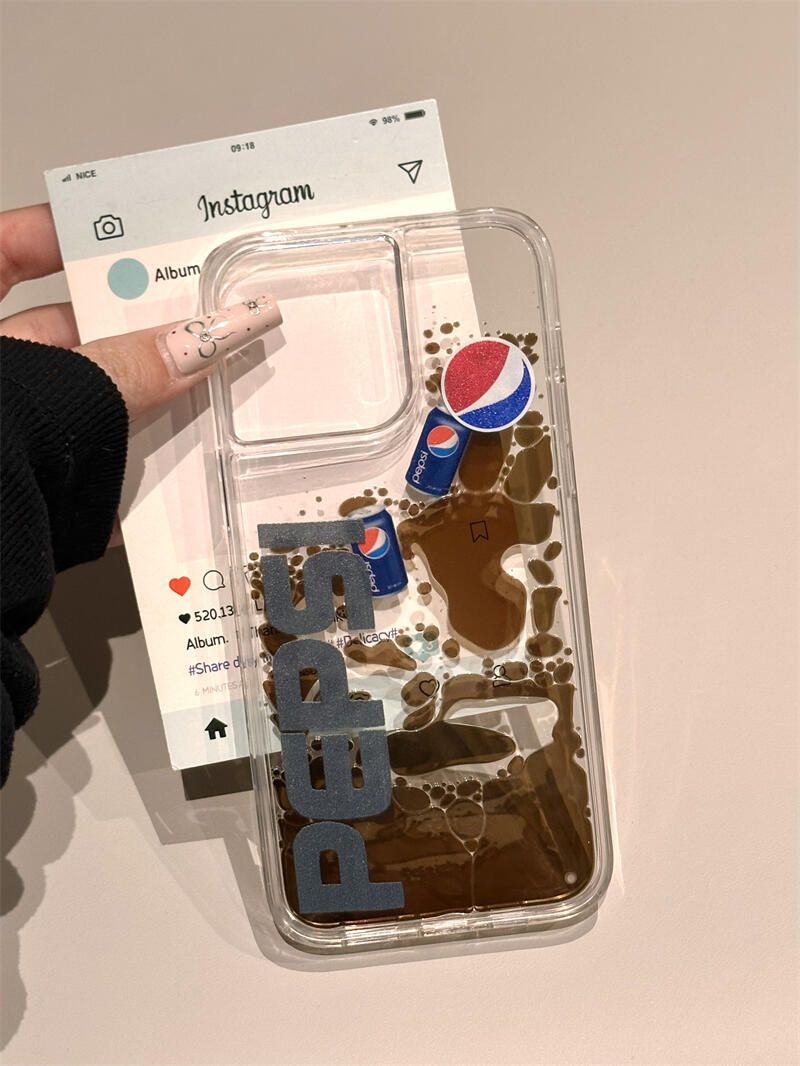 Personalized Creative Quicksand Cola Space iPhone case, Model: iPhone 16 Pro Max, sort by color: Quicksand