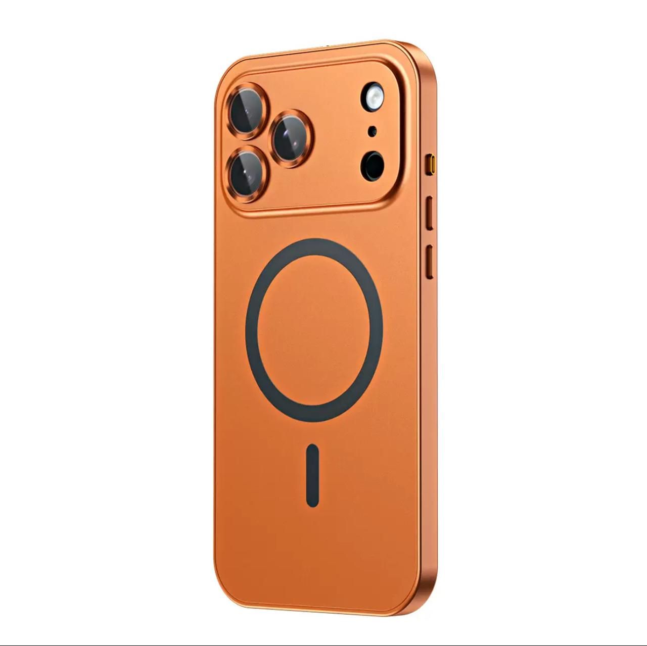 Snap Buckle MagSafe iPhone Case, Models: iPhone 17promax, Color: Orange