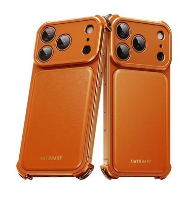 Metal Leather Magsafe iPhone Case