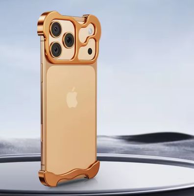 Special-shaped Zinc Alloy High-end Bare Metal Feel Anti-fall Protective iPhone Case