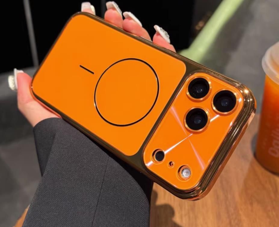 Laser DC Pattern iPhone 17ProMax Case, Color: Orange, Models: iPhone 17 Pro Max