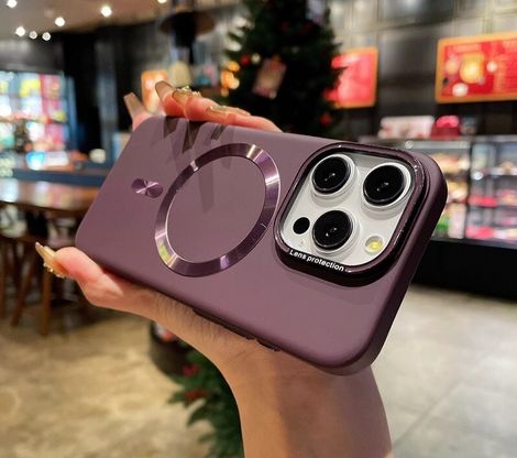 Solid Color Skin Texture Frosted Magnetic Magnetic iPhone Case