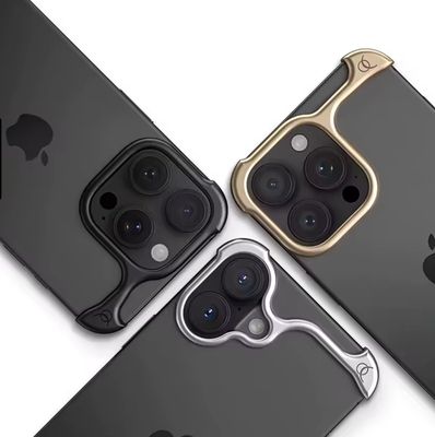 New Model Special-shaped Zinc Alloy High-end Bare Metal Feel Anti-fall Protective iPhone Case