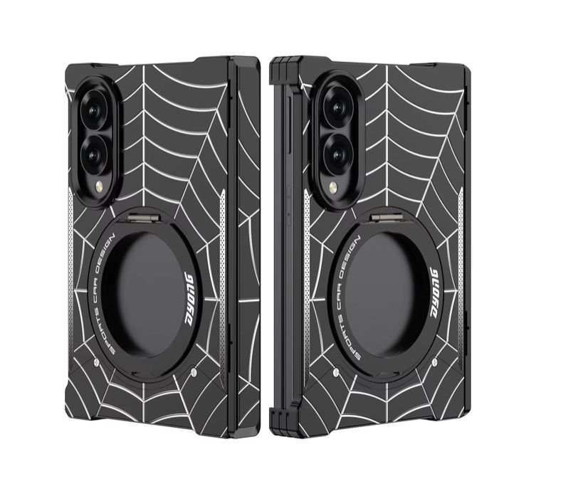 Aluminum Alloy Spider Case For Samsung Galaxy Z Fold8 and Z Fold7, Color: Titanium Black, Model: Z Fold 8 Ultra
