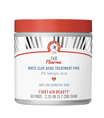 First Aid Beauty - FAB Pharma White Clay Acne Treatment Pads 2% Salicylic Acid