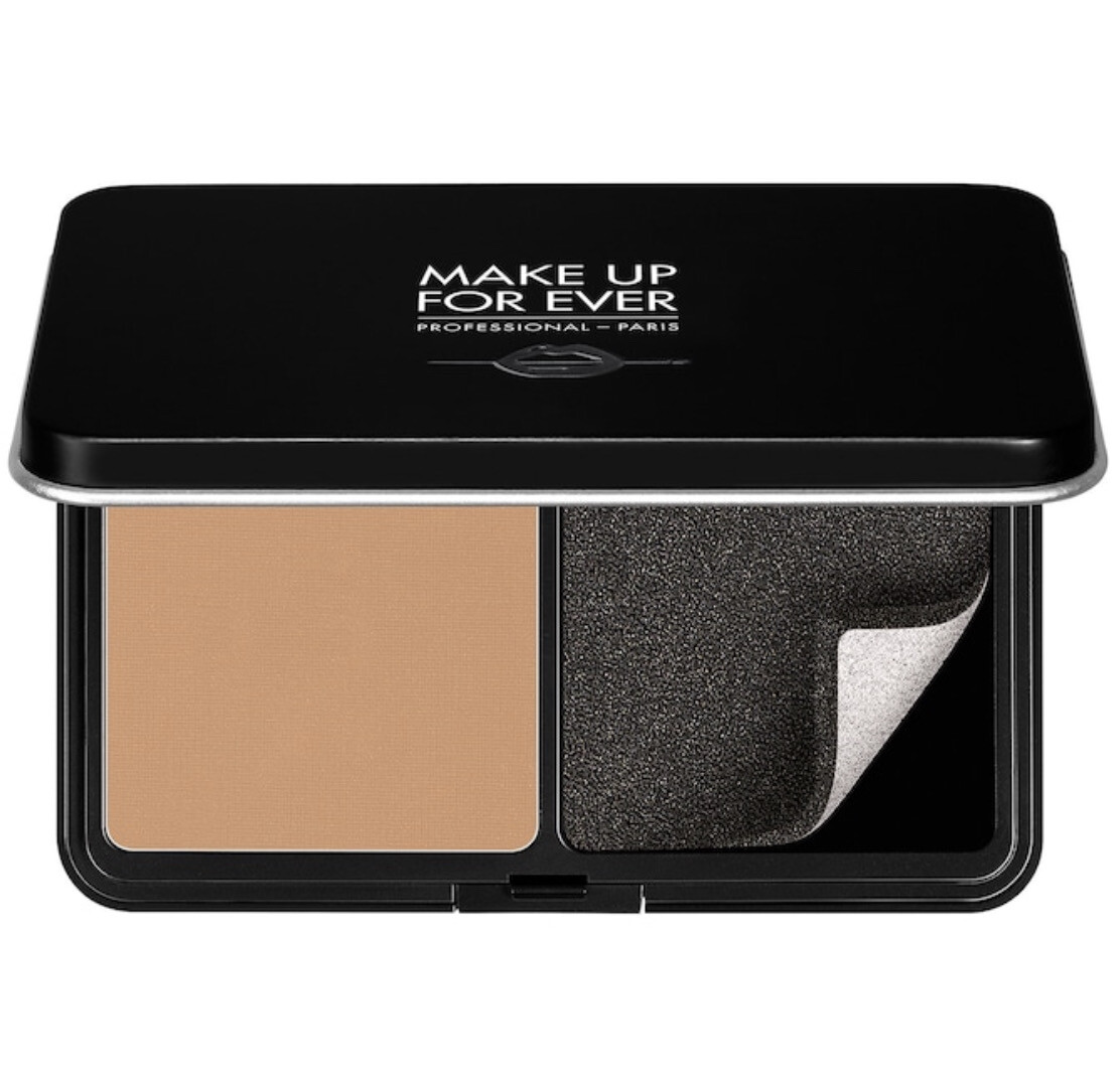 Make Up For Ever - Matte Velvet Skin Blurring Powder Foundation | Y375 Golden Sand - for lighter tan skin with peach undertones